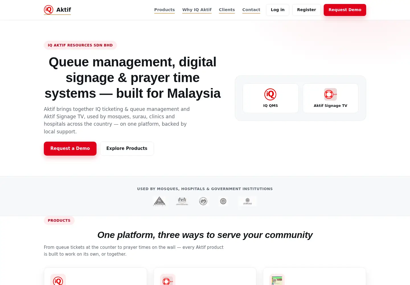 Captured homepage of actif.my in the current scan