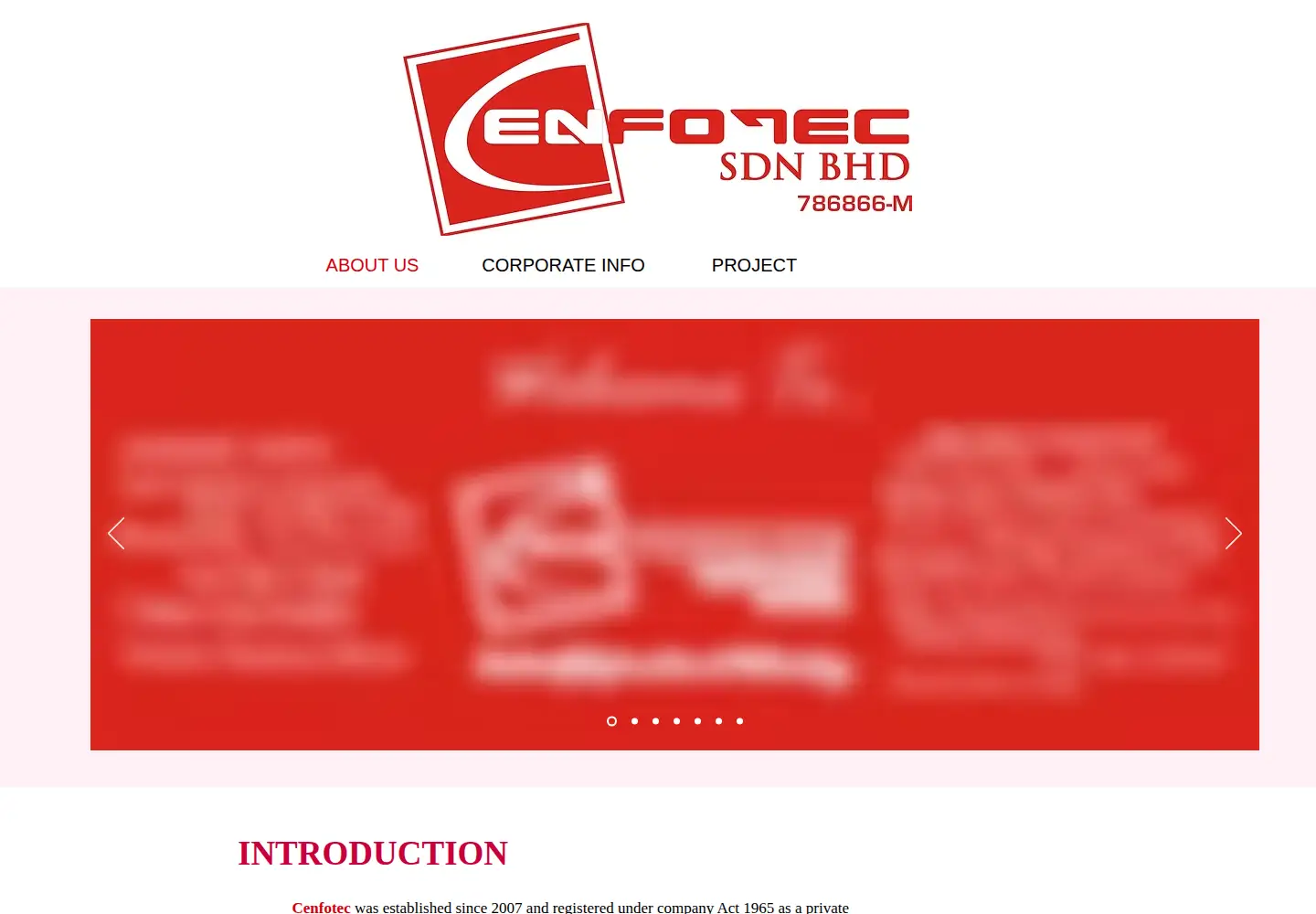 Screenshot of cenfotec.com.my