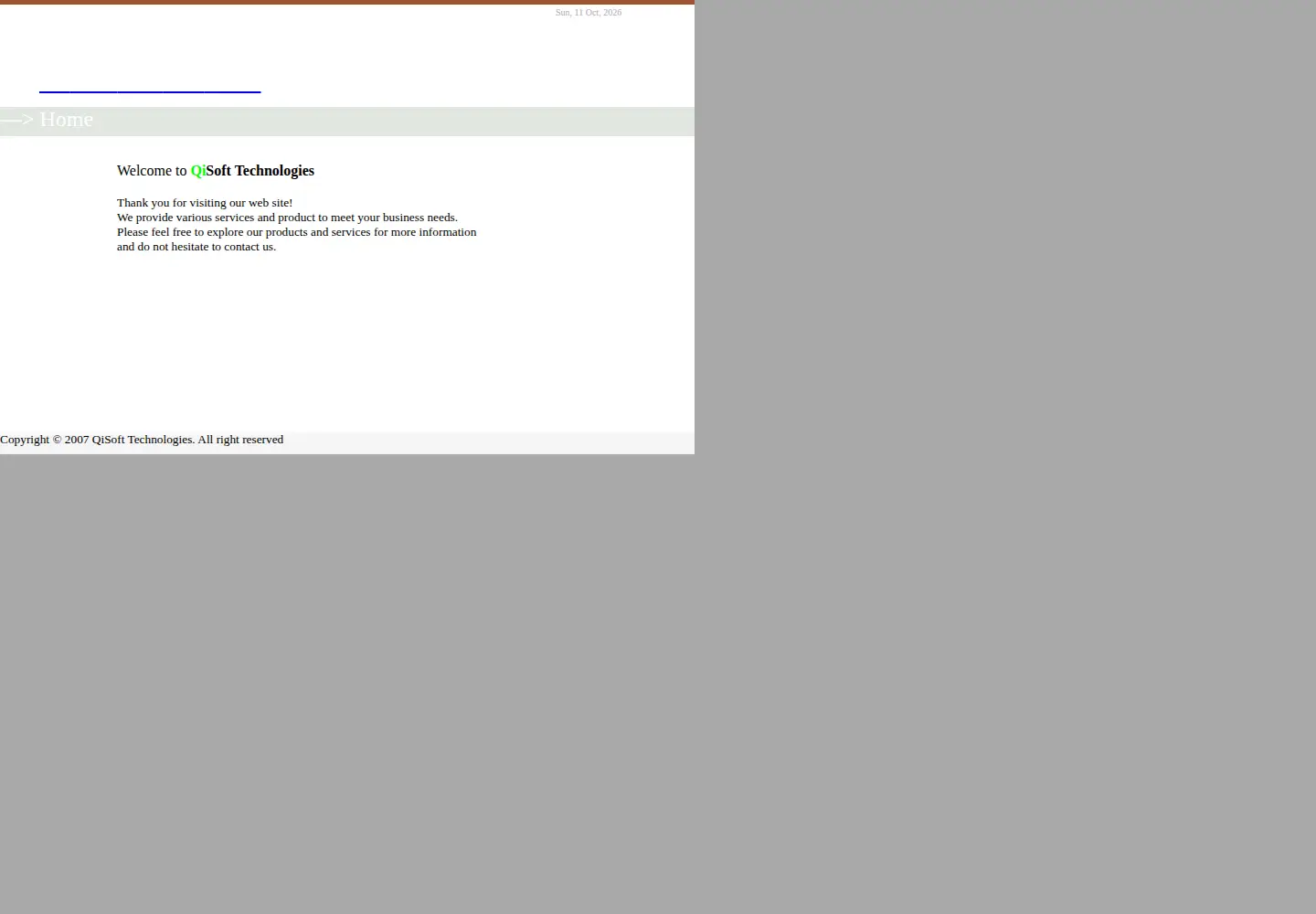 Captured homepage of qisoft.com.my in the current scan