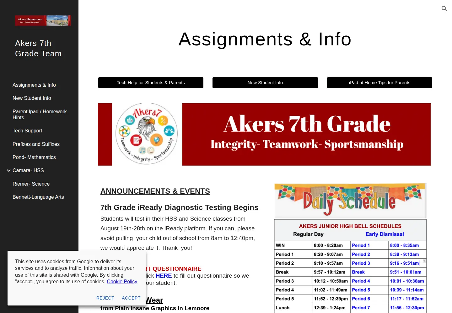 Screenshot of akers7.net