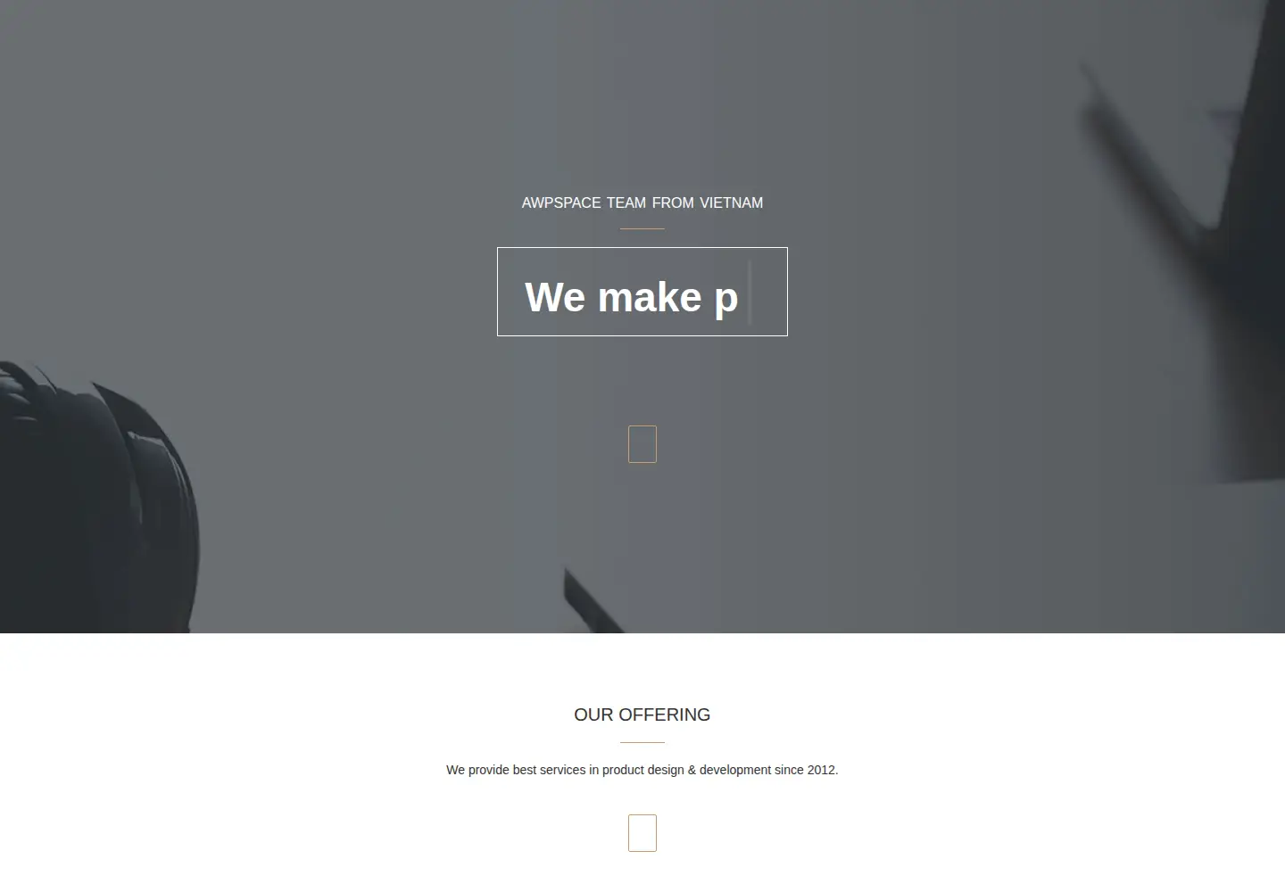 Captured homepage of awpspace.net in the current scan