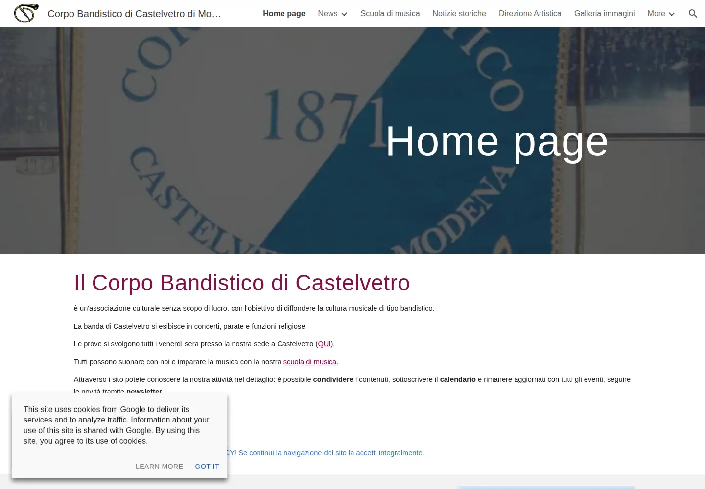 Screenshot of bandacastelvetro.net
