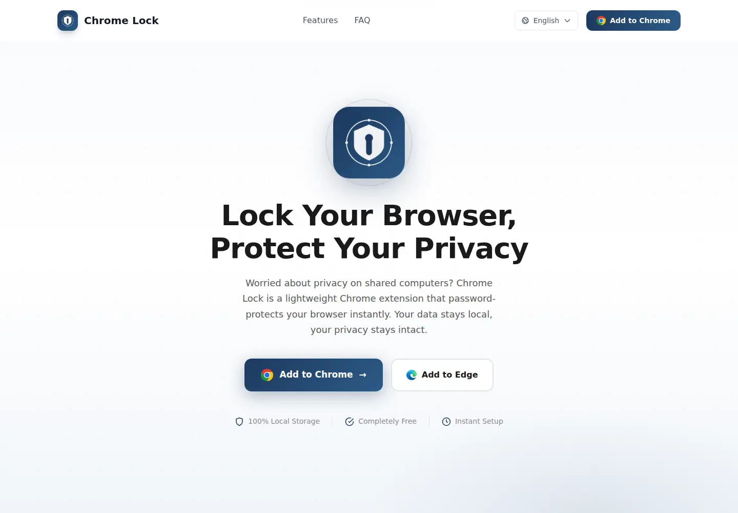 Screenshot of chromelock.net
