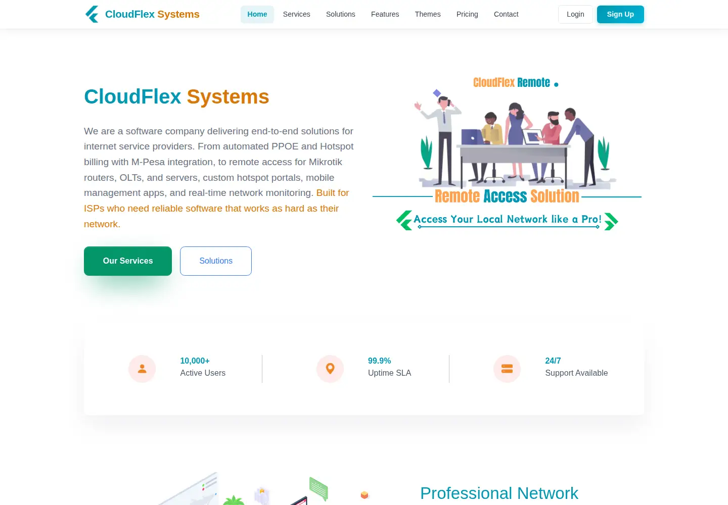Screenshot of cloudflex-systems.net