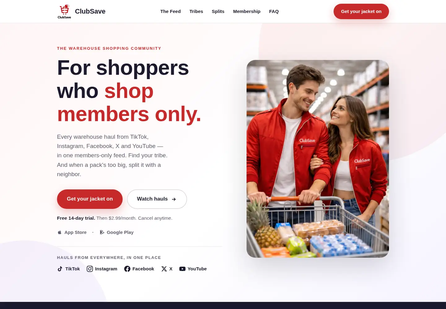 Screenshot of clubsave.net