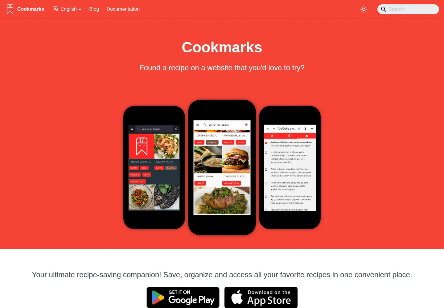 Screenshot of cookmarks.net