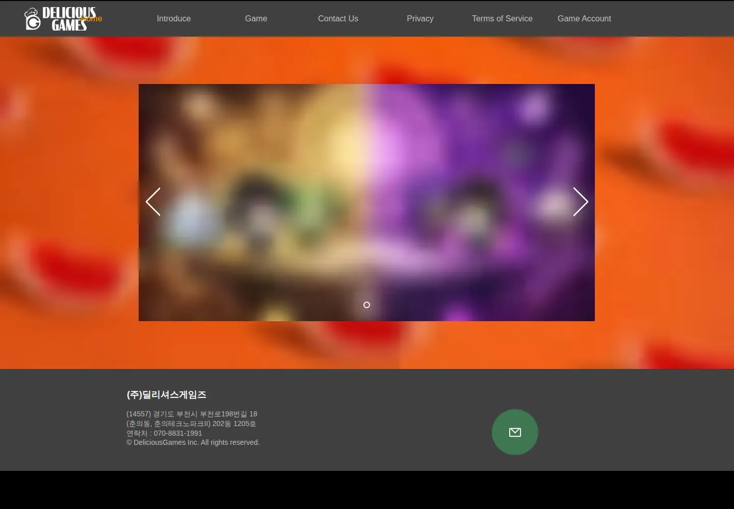 Screenshot of deliciousgames.net