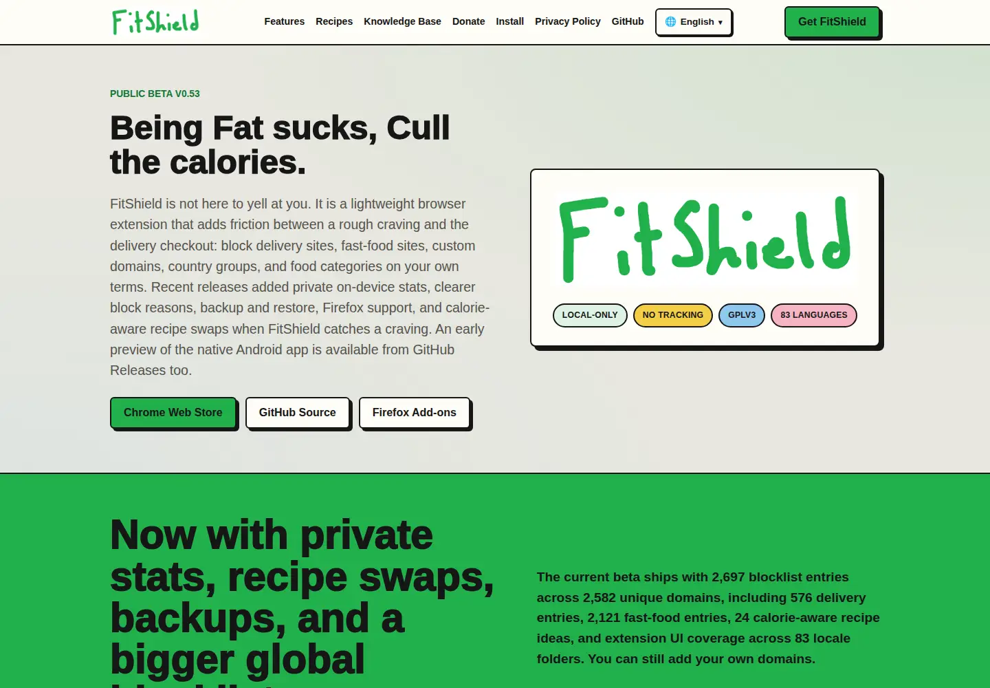 Captured homepage of fitshield.net in the current scan
