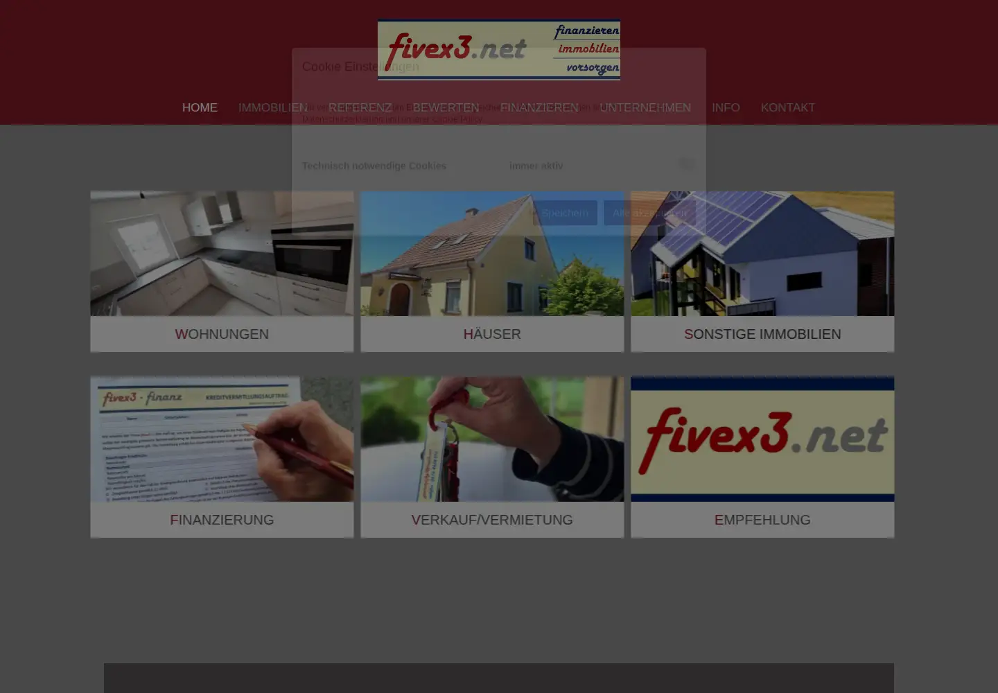Screenshot of fivex3.net