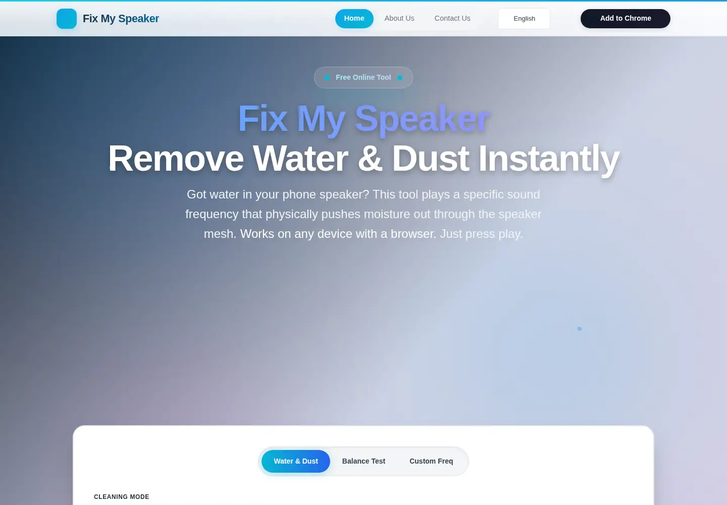 Captured homepage of fixmyspeaker.net in the current scan