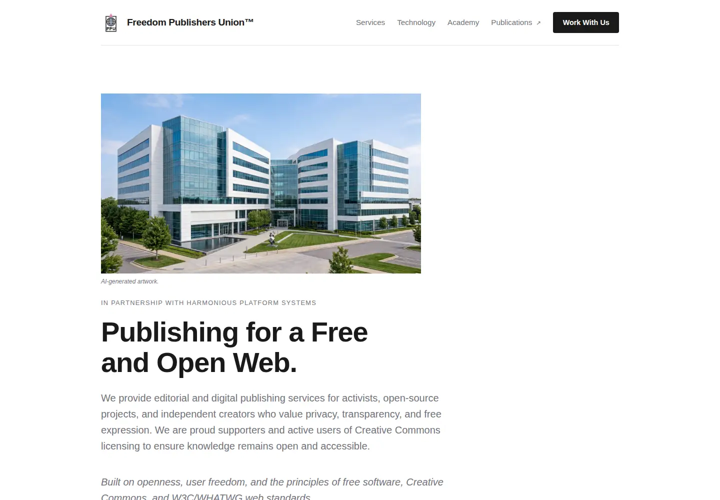 Screenshot of freedompublishersunion.net