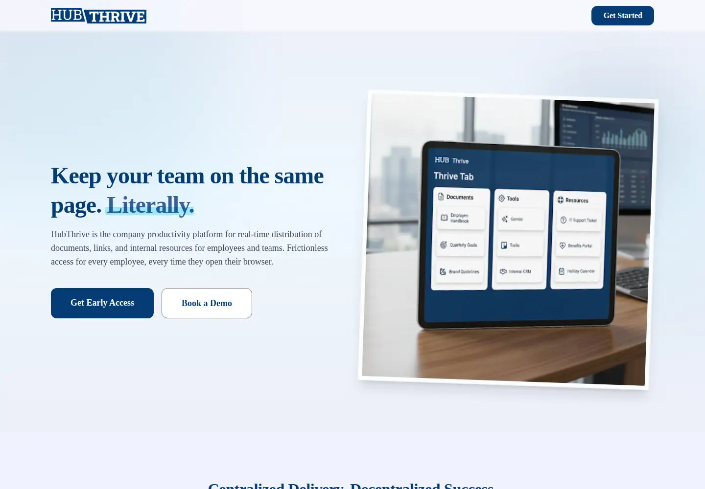 Screenshot of hubthrive.net