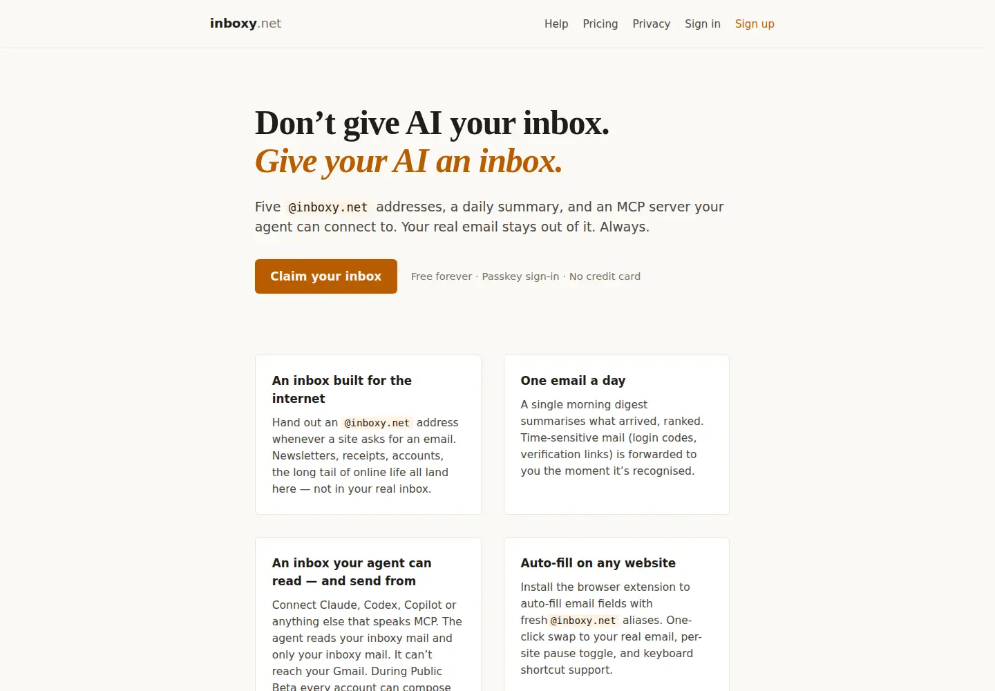 Screenshot of inboxy.net
