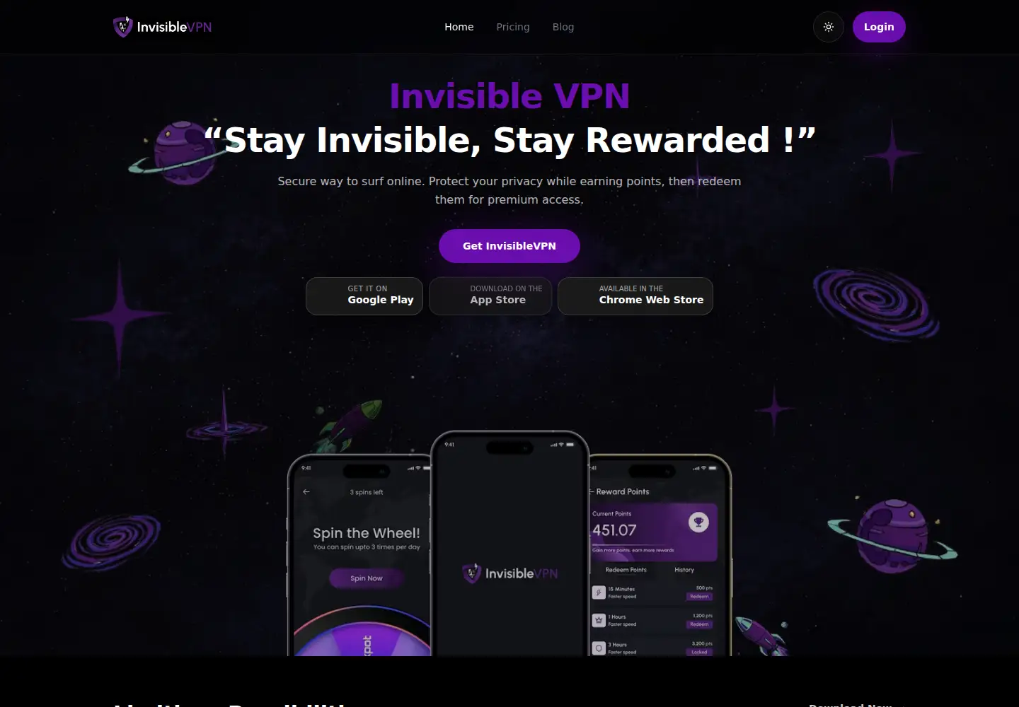 Screenshot of invisiblevpn.net