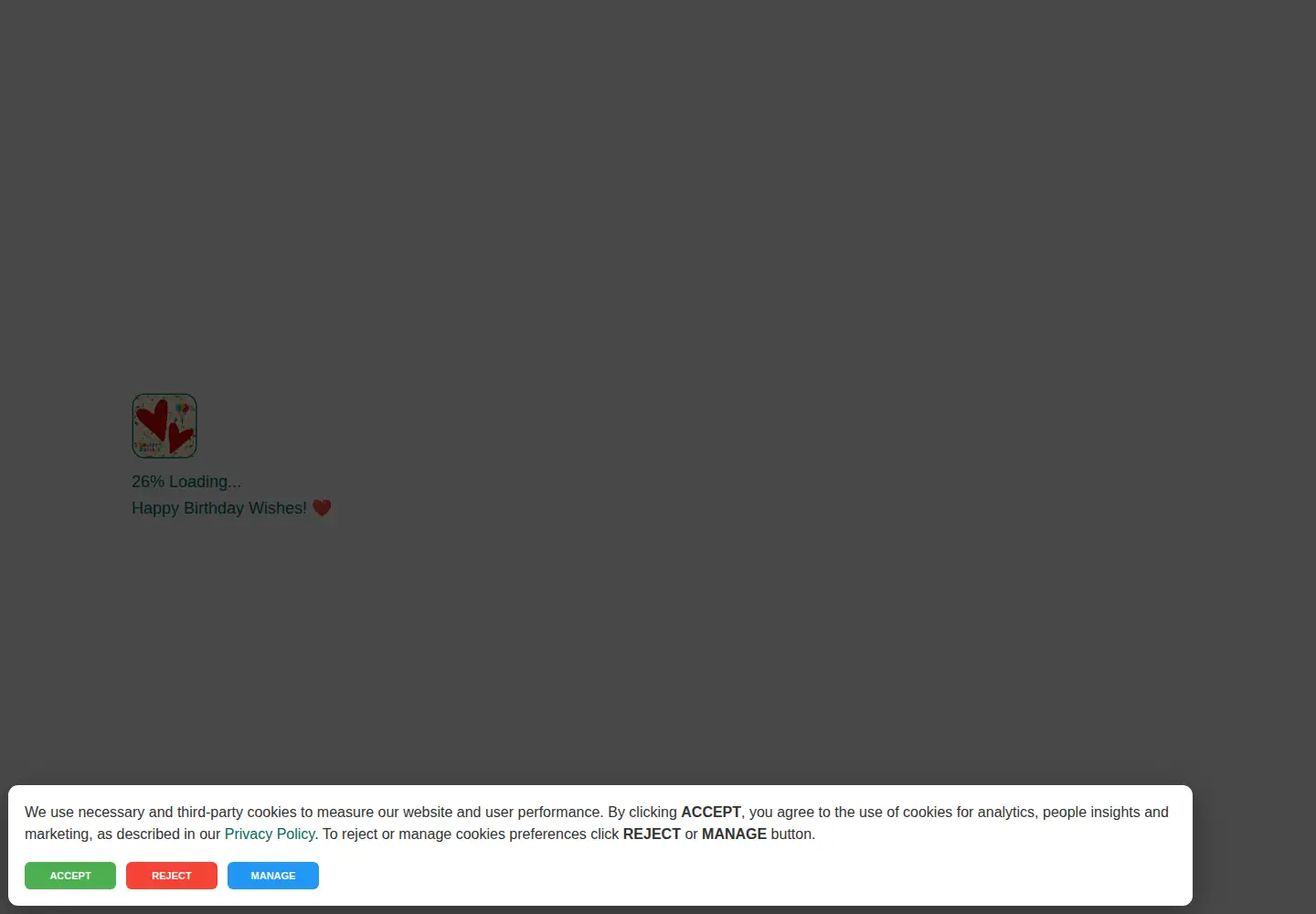 Screenshot of itsbirthday.net