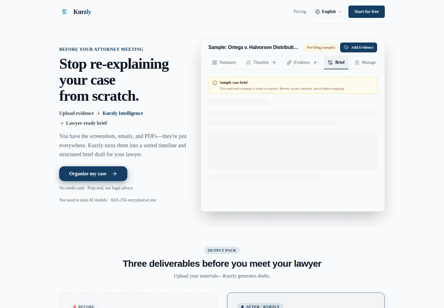 Screenshot of kurzly.net
