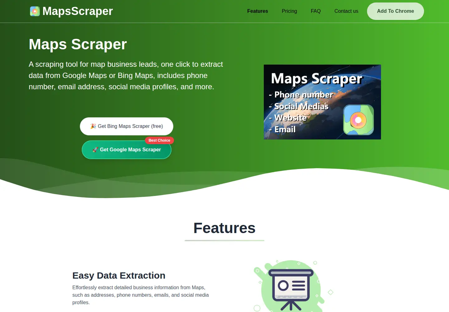 Screenshot of mapsscraper.net