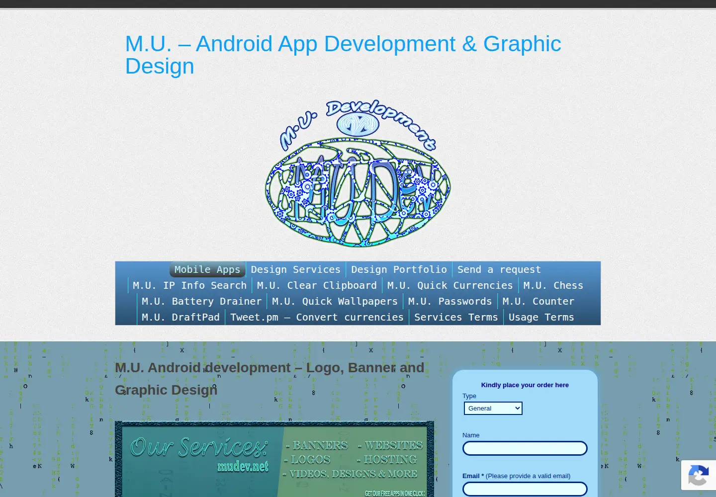 Screenshot of mudev.net
