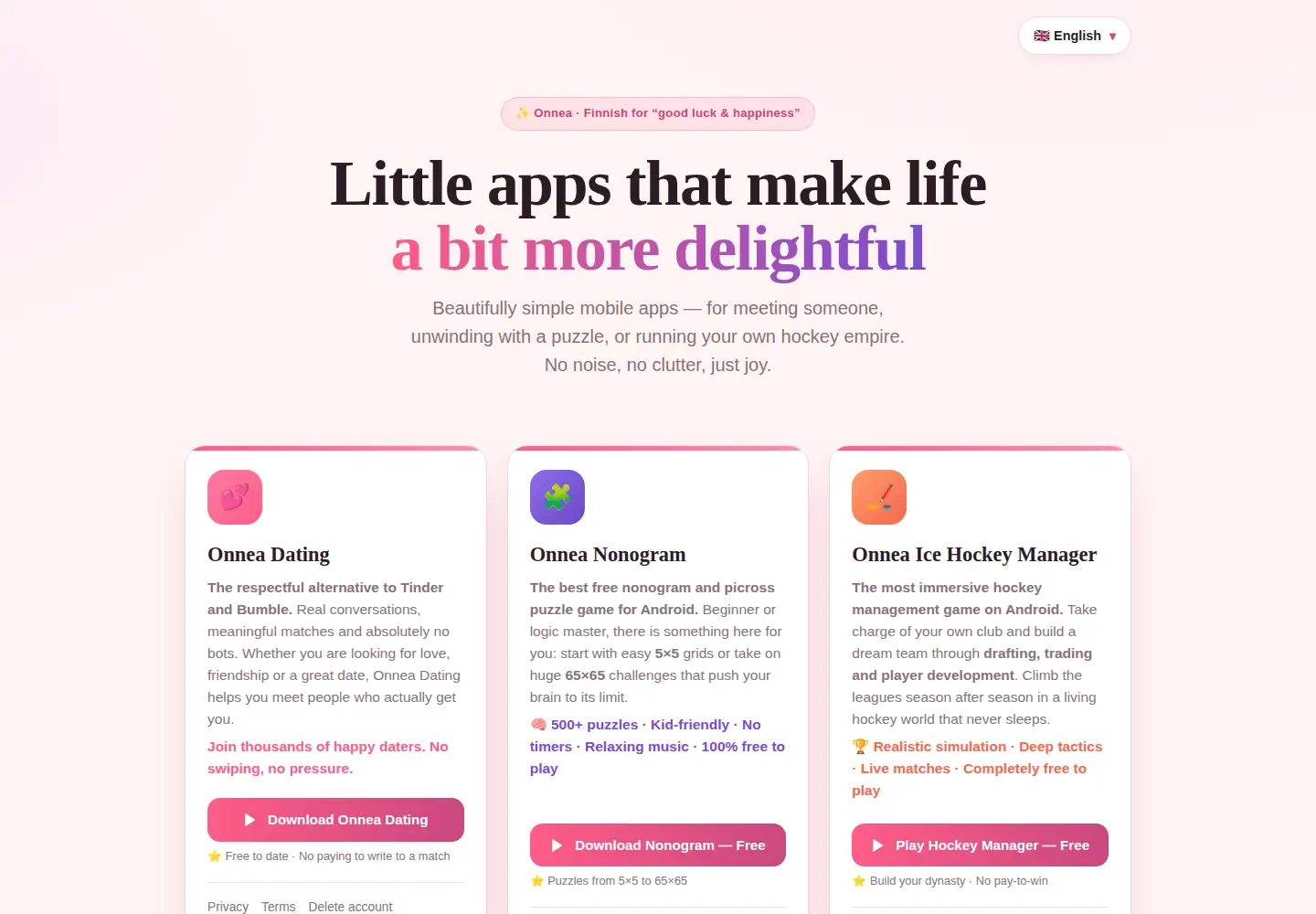 Screenshot of onnea.net