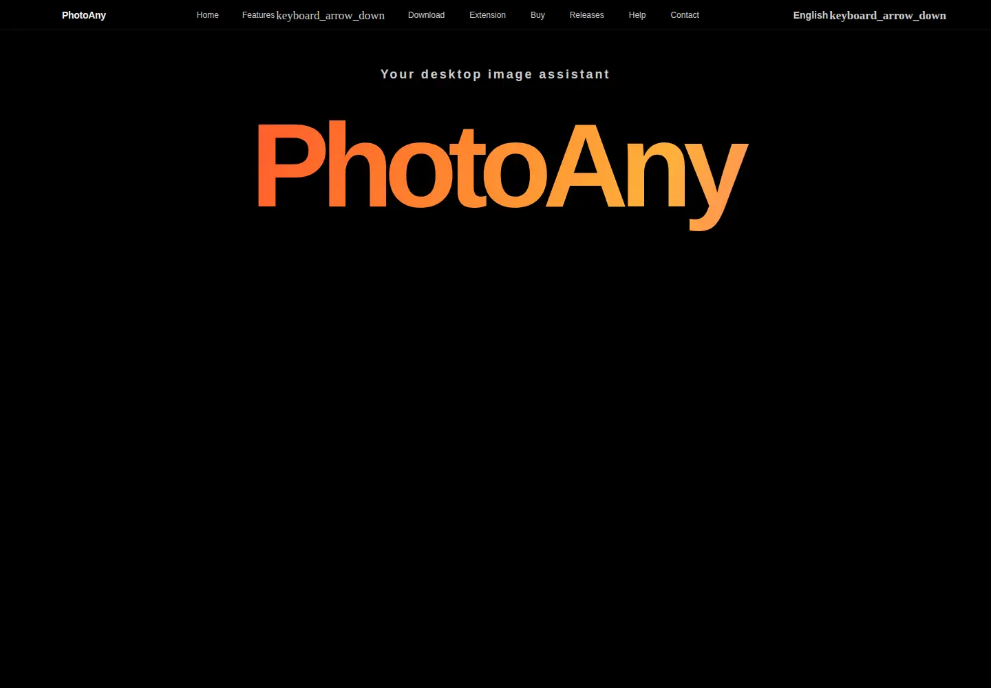 Captured homepage of photoany.net in the current scan