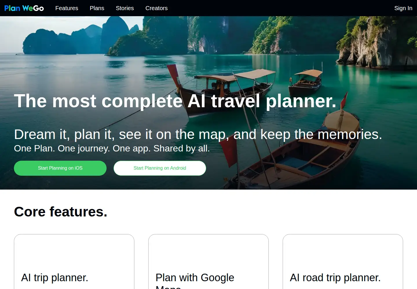 Screenshot of planwego.net