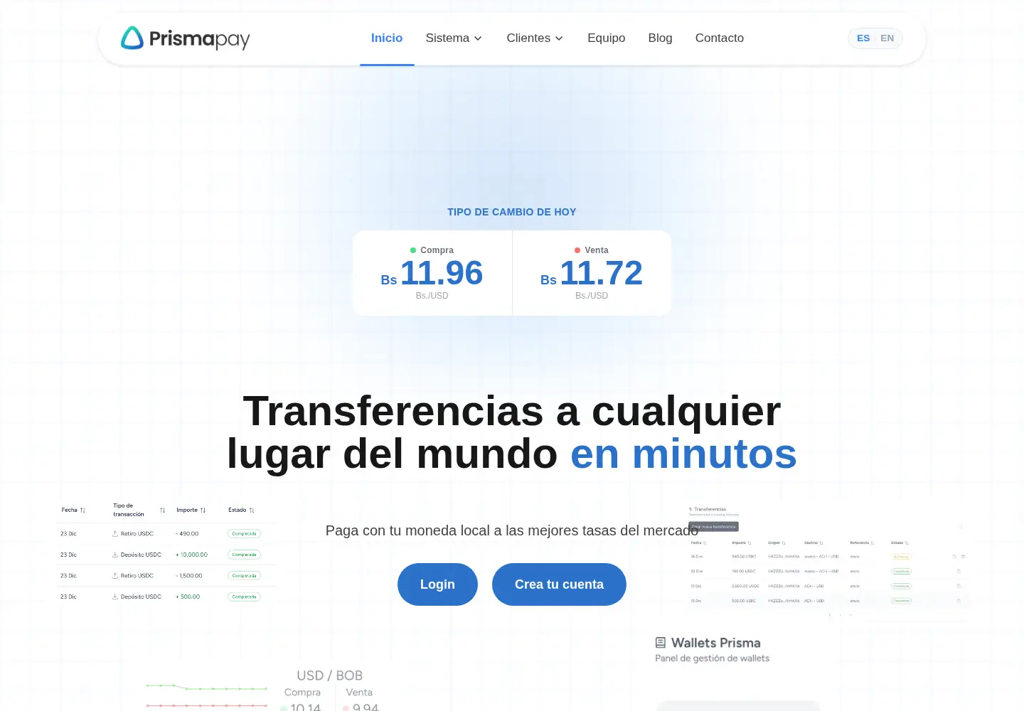 Screenshot of prismapay.net