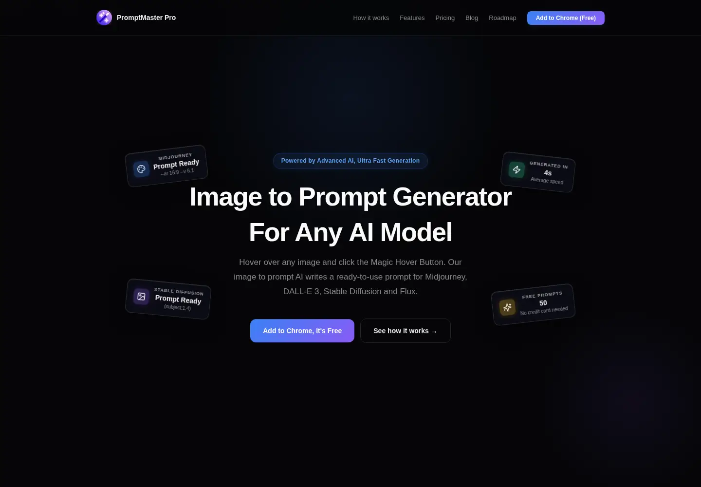 Screenshot of promptmasterpro.net