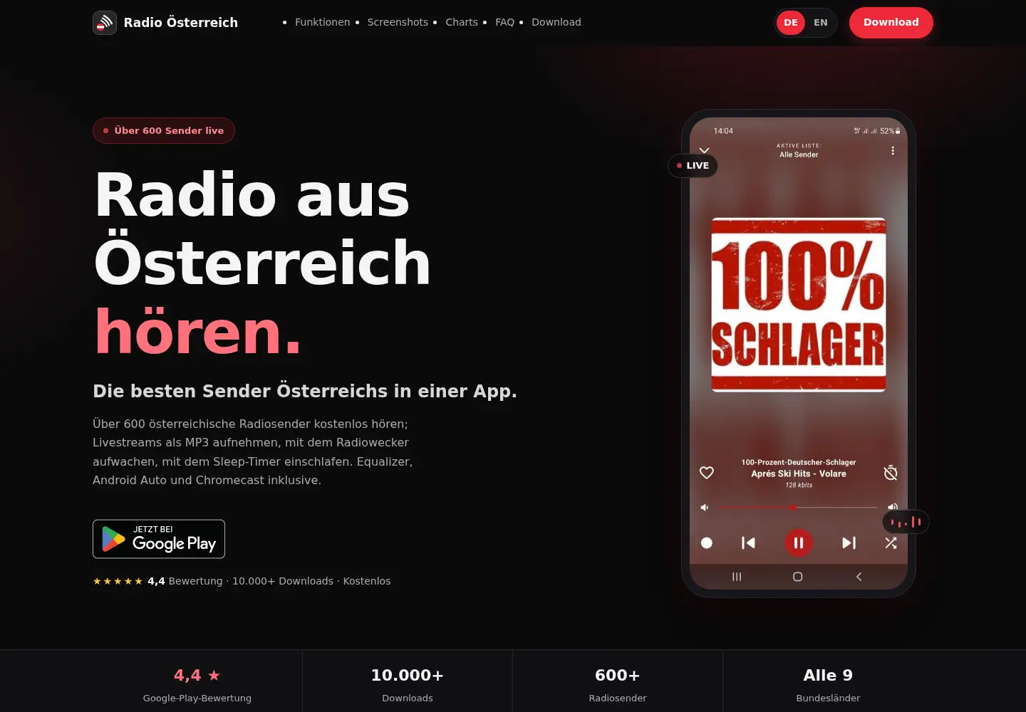 Captured homepage of radio-osterreich.net in the current scan