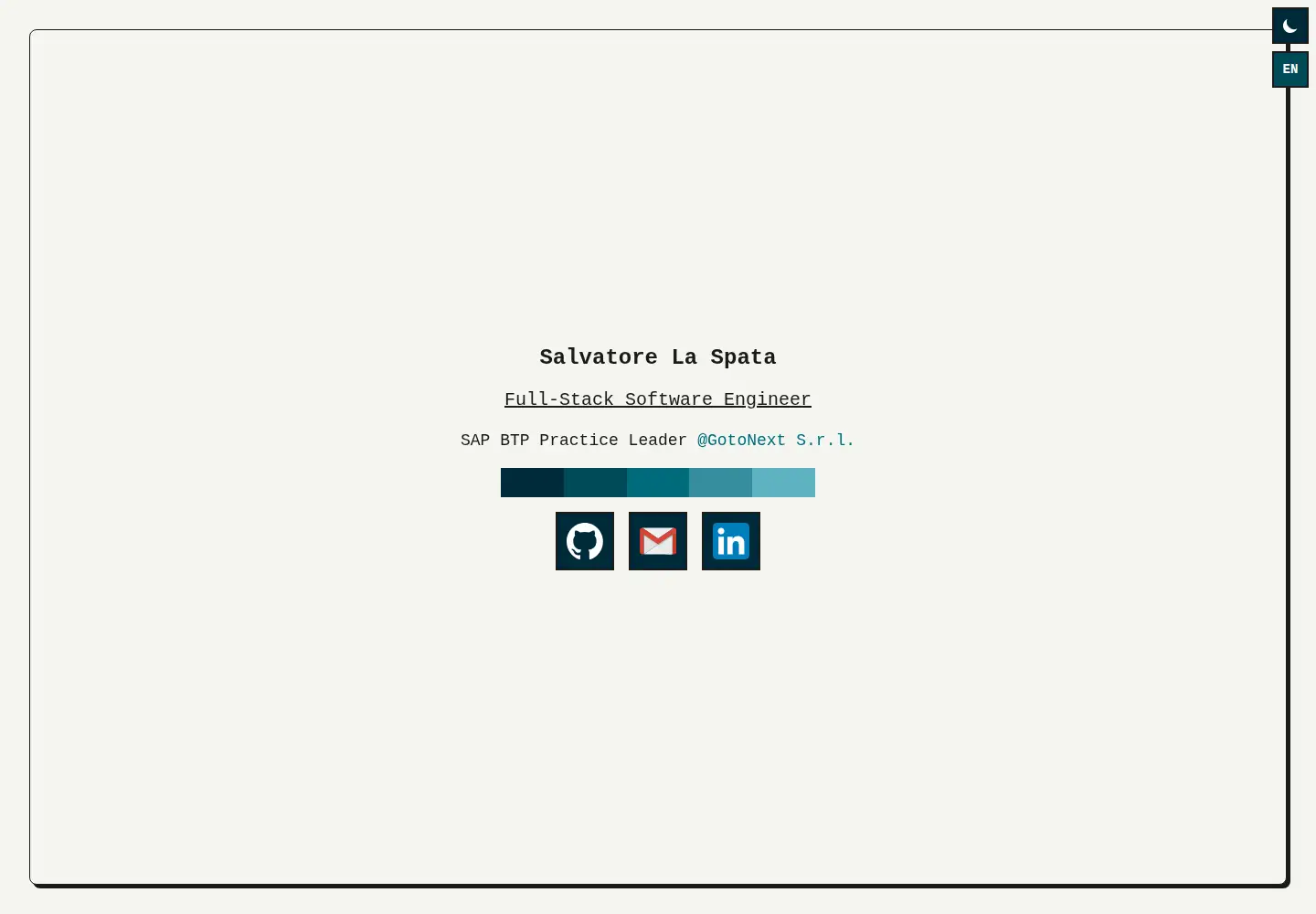 Captured homepage of salvatorelaspata.net in the current scan
