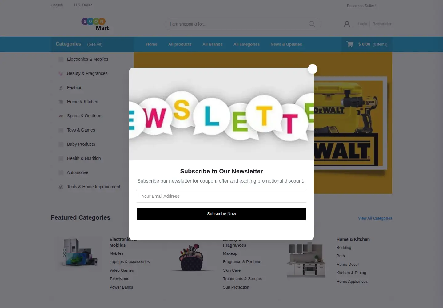 Captured homepage of soonmart.net in the current scan