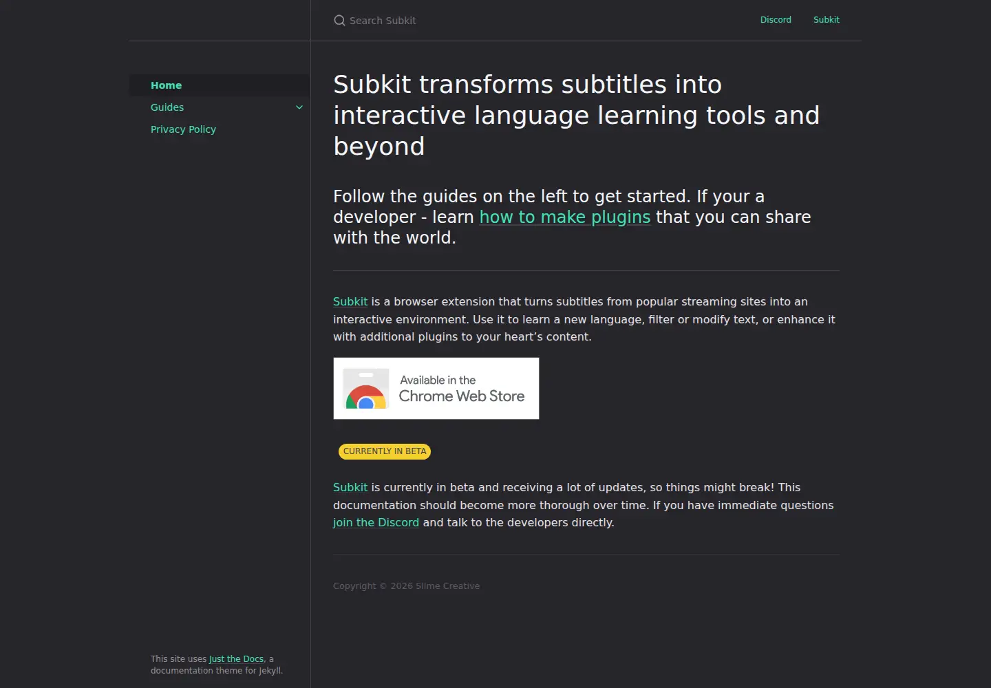 Captured homepage of subkit.net in the current scan