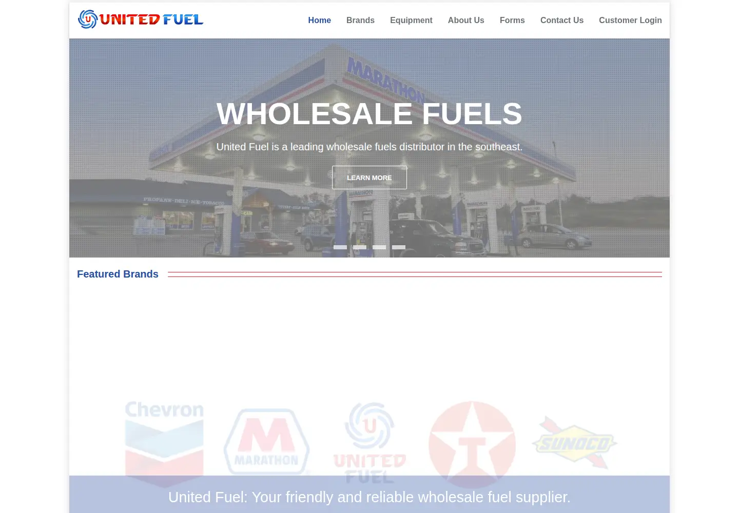 Captured homepage of unitedfuel.net in the current scan