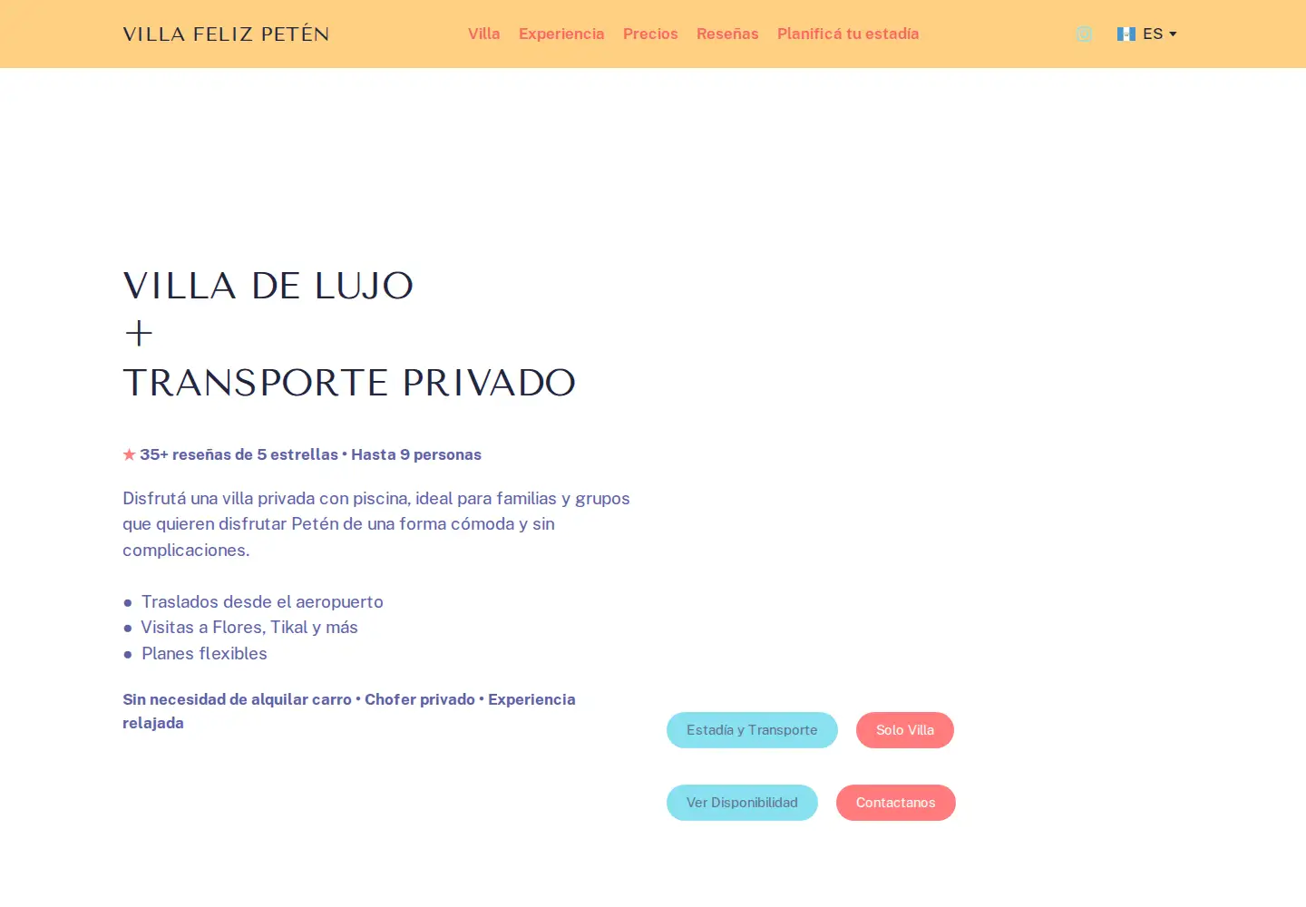 Captured homepage of villafeliz.net in the current scan