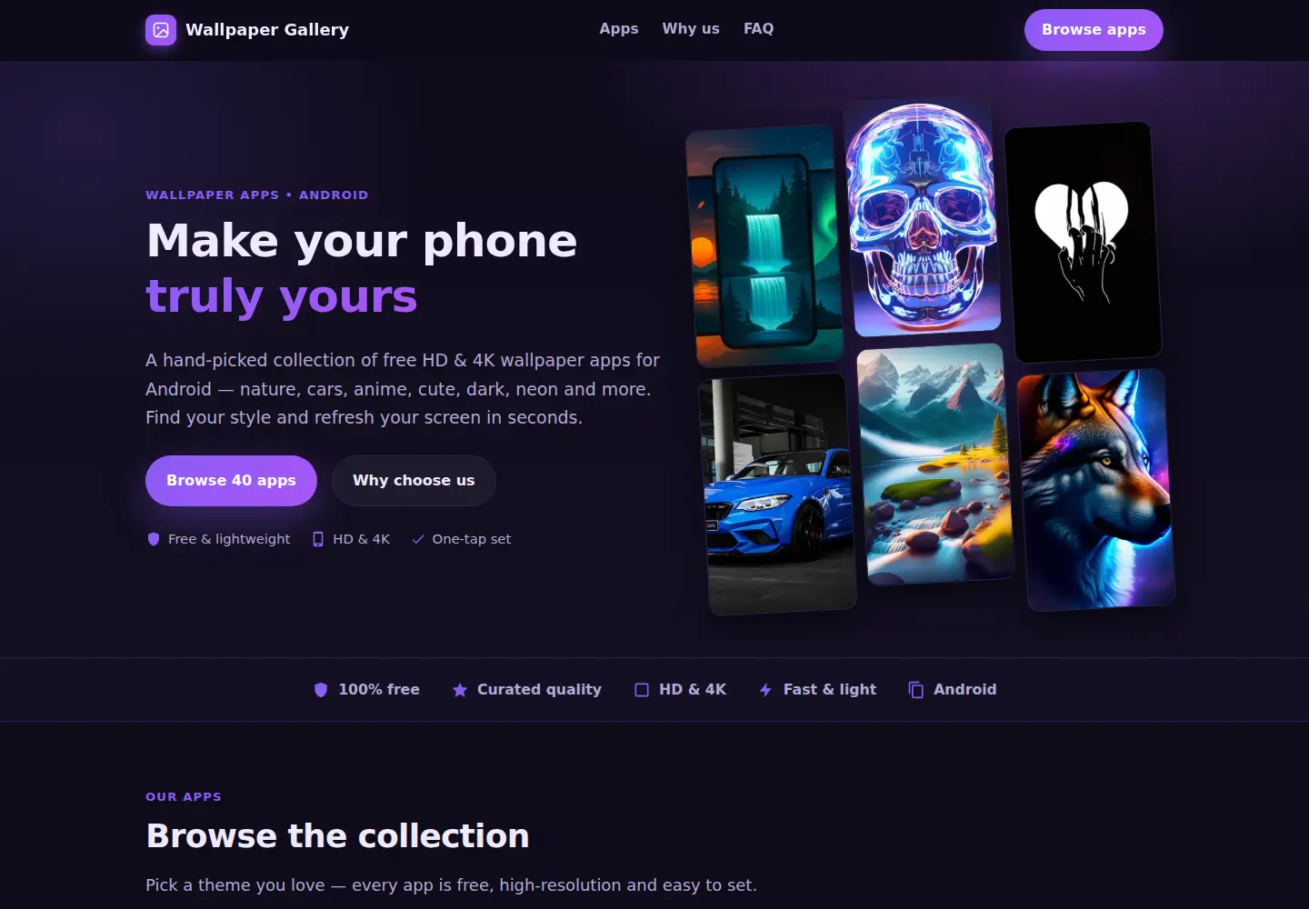 Screenshot of wallpapergallery.net