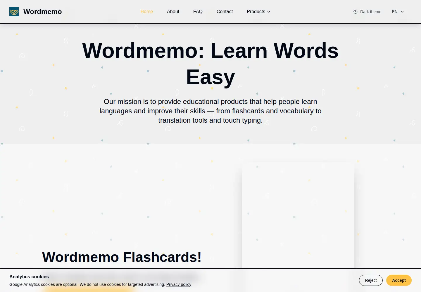 Screenshot of wordmemo.net