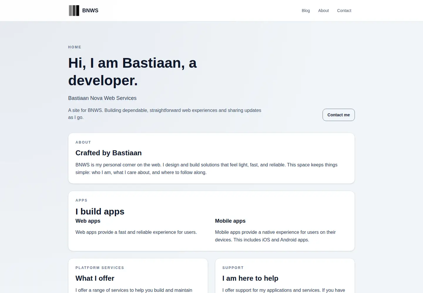 Captured homepage of bnws.nl in the current scan