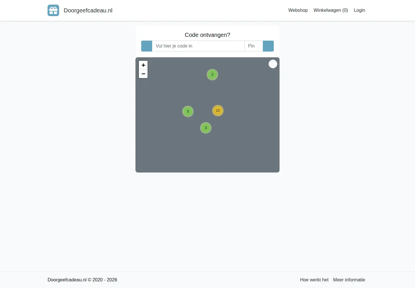 Captured homepage of doorgeefcadeau.nl in the current scan
