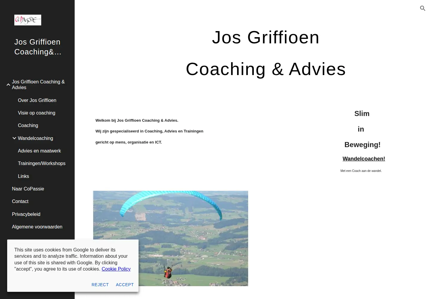 Captured homepage of josgriffioen.nl in the current scan