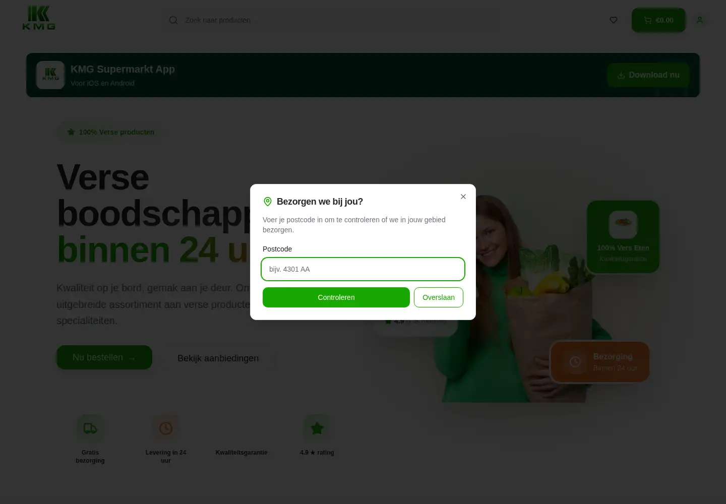 Screenshot of kmgsupermarkt.nl