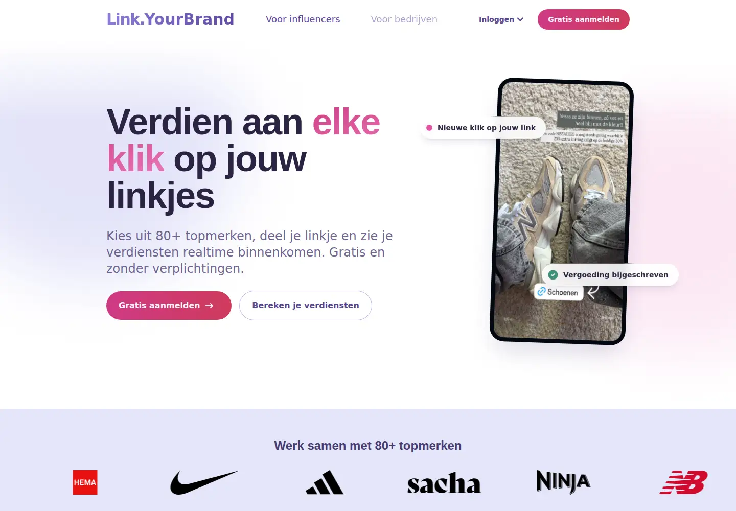 Screenshot of linkyourbrand.nl