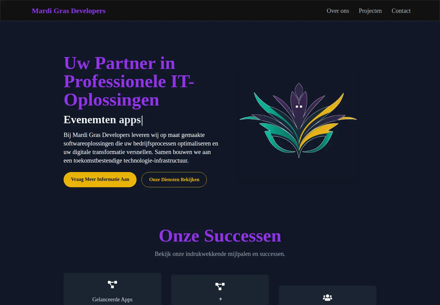 Screenshot of mardi-gras-developers.nl