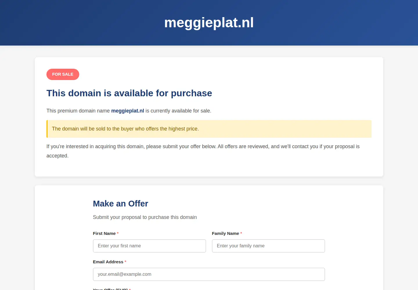 Screenshot of meggieplat.nl