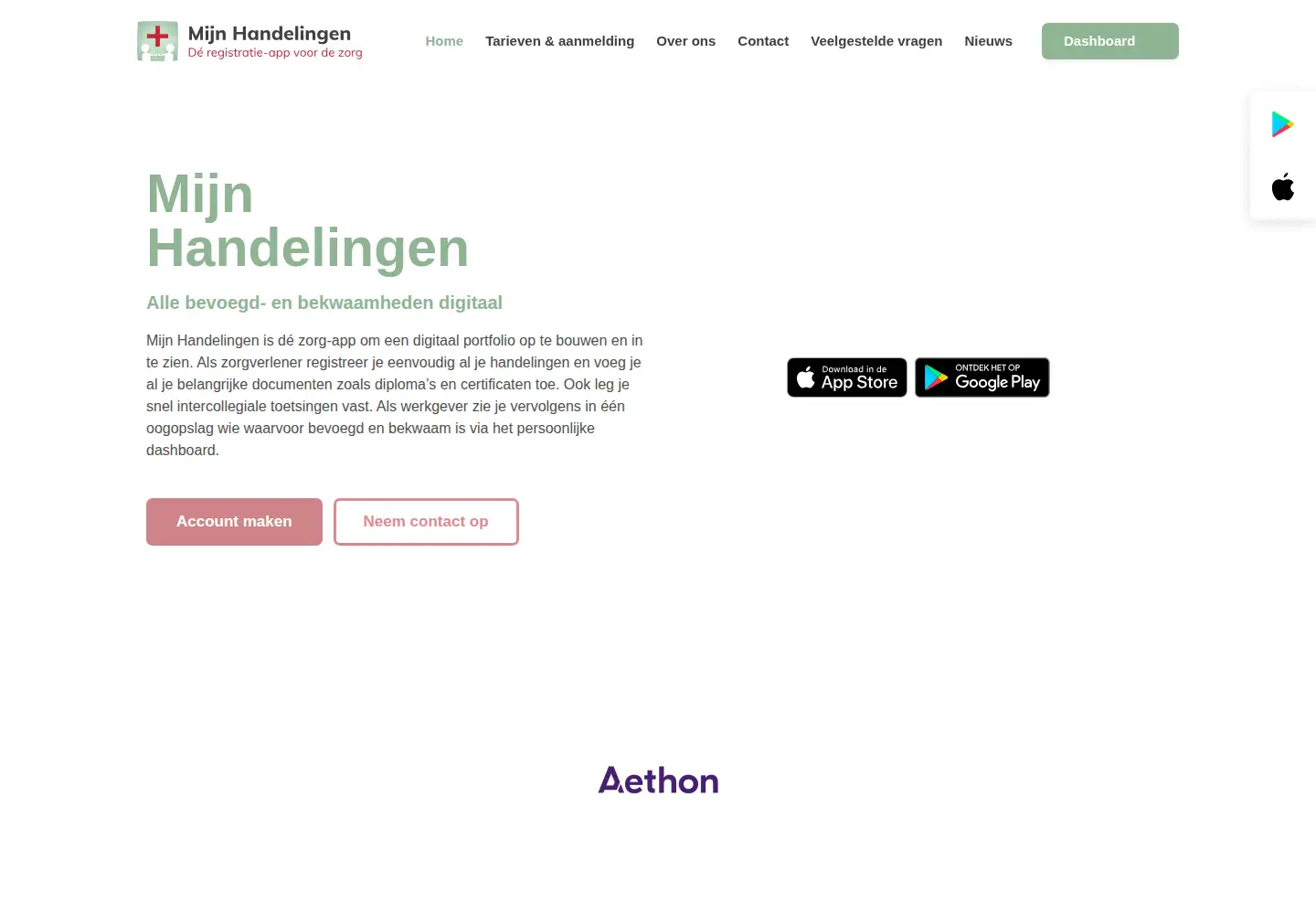 Captured homepage of mijnhandelingen.nl in the current scan