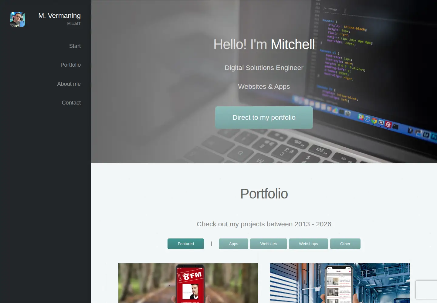 Captured homepage of mitchit.nl in the current scan