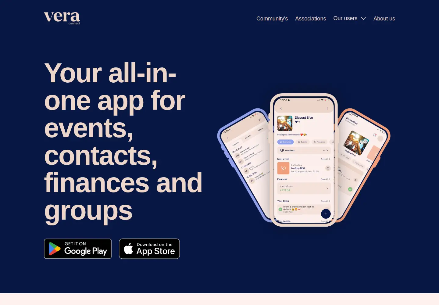 Captured homepage of veraconnect.nl in the current scan