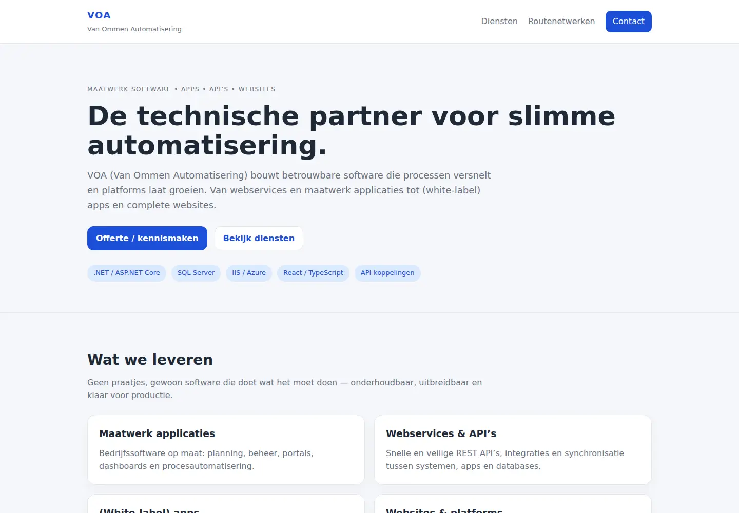 Screenshot of voa.nl