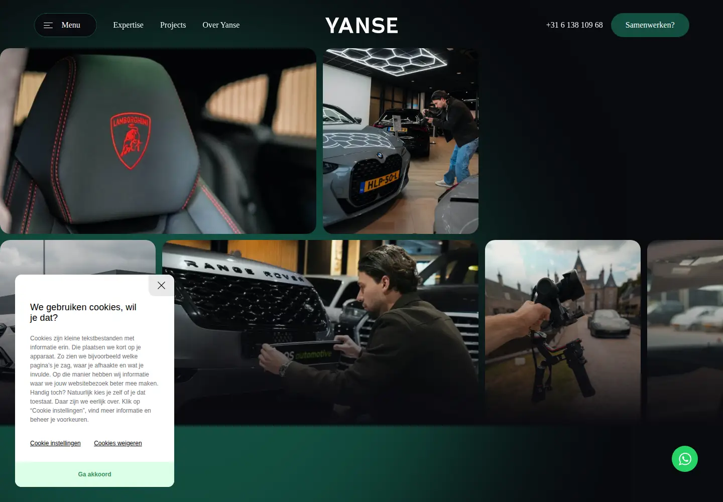 Screenshot of yanse.nl