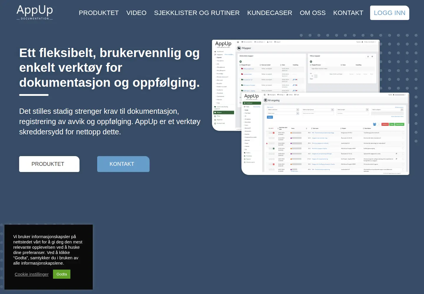 Screenshot of appup.no