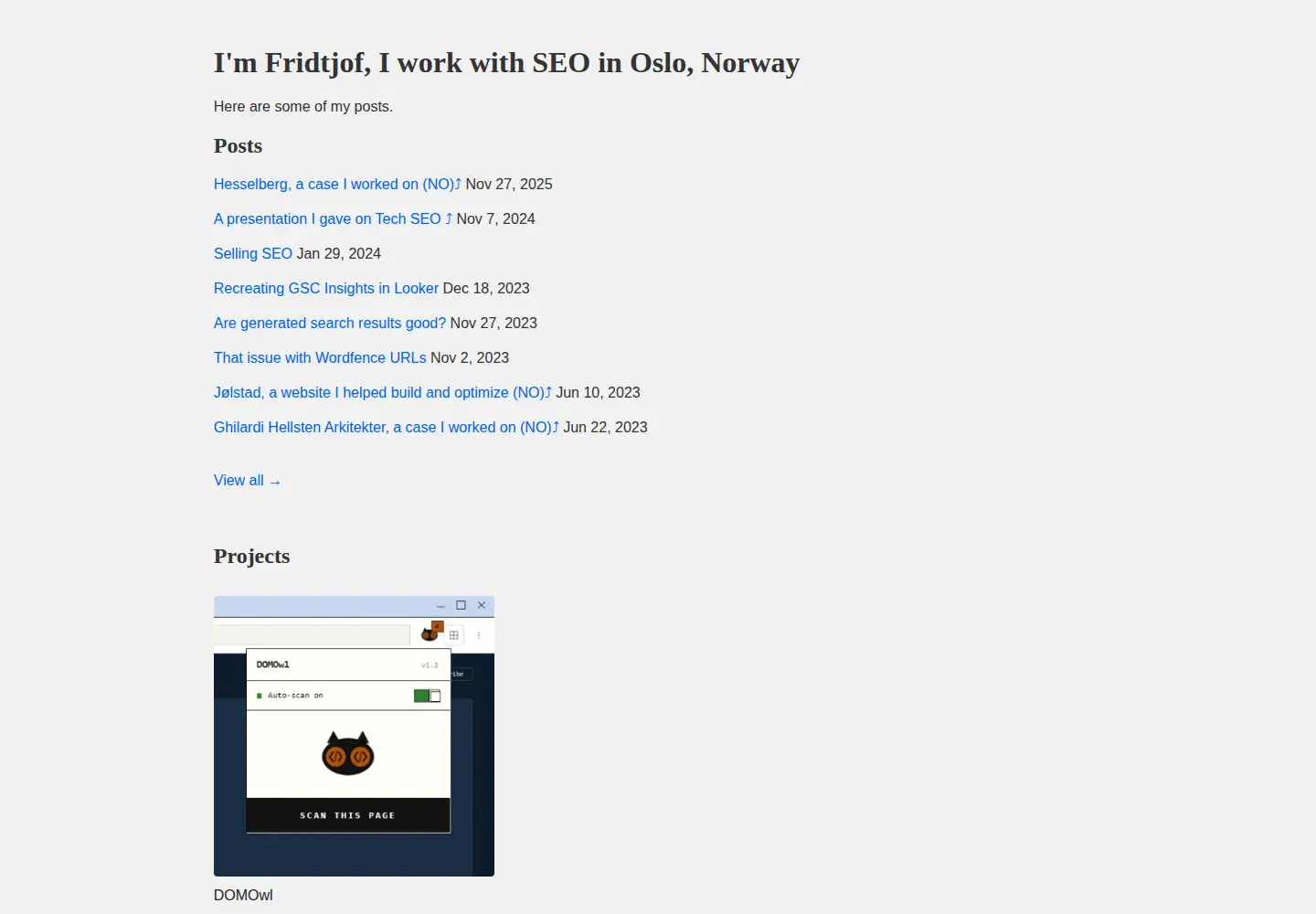 Screenshot of fribah.no