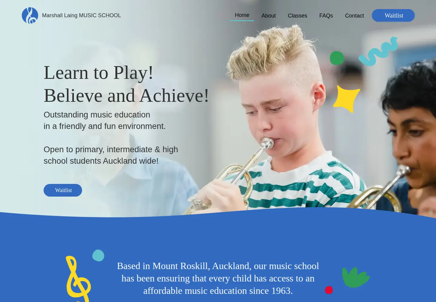 Screenshot of mlmusic.school.nz